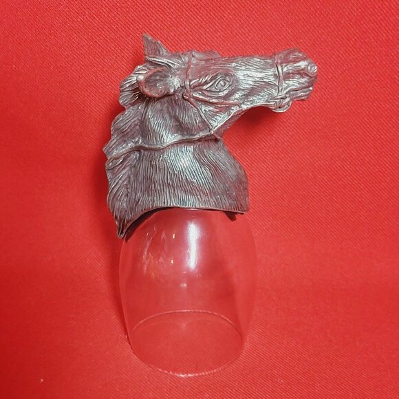 Vintage Frankli Wild Pewter Horse Head Shot Glass - Picture 5 of 13